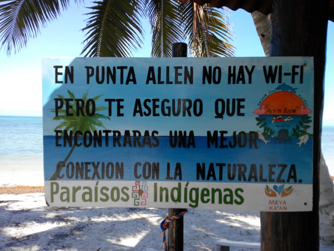 Imagen de «sin wifi»: en buena parte de la reserva no hay señal